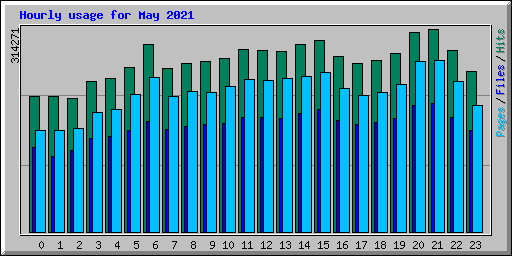 Hourly usage for May 2021