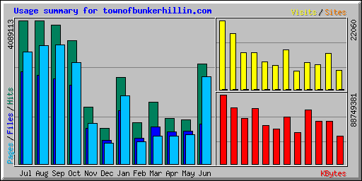 Usage summary for townofbunkerhillin.com